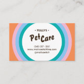 Retro Fun Pet Care Boarding Sitzen Visitenkarte (Vorderseite)