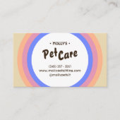 Retro Fun Pet Care Boarding Sitzen Visitenkarte (Vorderseite)