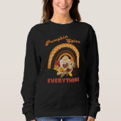Retro Fun Pumpkin Gewürz Alles Fall Drink gemütlic Sweatshirt (Vorderseite)