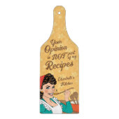 Retro Fun Rezept Küche Schneidebrett (Vorderseite)