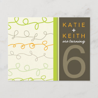 Retro Fun Scripts Twins Kindergeburtstag Einladung