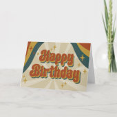 Retro Fun Stilvolles Original Happy Birthday Karte (Vorderseite)