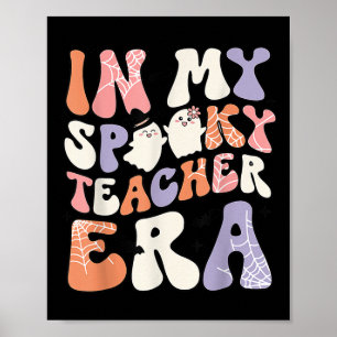 Retro Fun Teacher Halloween Niedlich in meinem Spo Poster