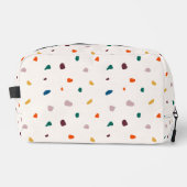 Retro Fun Terrazzo Print Travel Dopp Kit Waschbeutel (Vorderseite)
