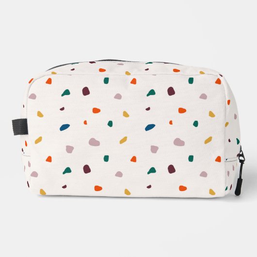 Retro Fun Terrazzo Print Travel Dopp Kit Waschbeutel (Vorderseite)