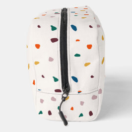 Retro Fun Terrazzo Print Travel Dopp Kit Waschbeutel