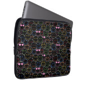 Retro Fun trifft Moderne Technik - Neon Emoji Laptopschutzhülle (Vorne Rechts)