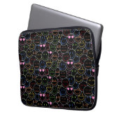 Retro Fun trifft Moderne Technik - Neon Emoji Laptopschutzhülle (Vorderseite Links)