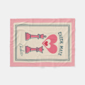 Retro Fun Valentine's Day-Geschenke Checkmate Scha Fleecedecke (Vorderseite (Horizontal))