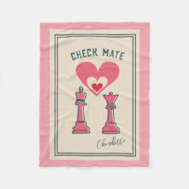 Retro Fun Valentine's Day-Geschenke Checkmate Scha Fleecedecke