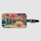 Retro Funfair gefiltertes Foto Gepäckanhänger (Vorderseite (Horizontal))