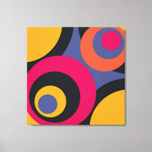 Retro-Fünfziger-Jahre-Abstraktkunst-Leinwand Leinwanddruck