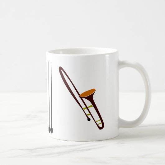 Retro-Fünfziger-Jahre-Posaune Kaffeetasse (Rechts)