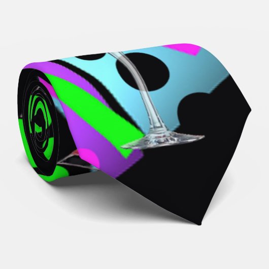 Retro Fünfzigerjahre der Cocktail-Zeit Krawatte (Gerollt)