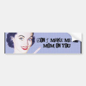 Retro Fünfzigerjahre, die Mama zeigen Autoaufkleber (Vorne)