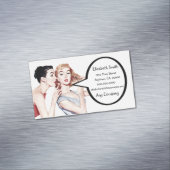 Retro Fünfzigerjahre FrauenGossipers Magnetische Visitenkarte (Beispiel)