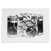 Retro Fünfzigerjahre Kamera Große Geschenktüte (Vorderseite)