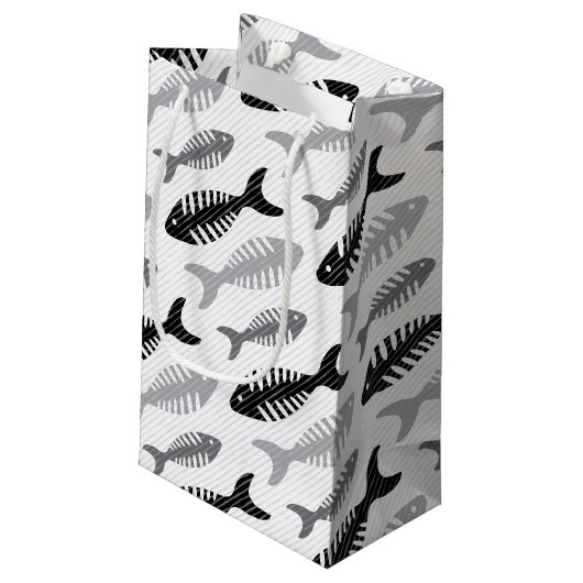 Retro Fünfzigerjahre Kleine Geschenktüte (Rückseite Schrägansicht)