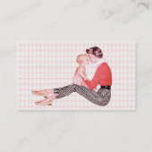 Retro Fünfzigerjahre Mama und Baby-Kontakt-Karte Telefonnummerkarte (Rückseite)