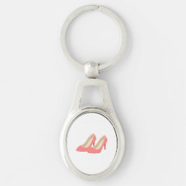 Retro Fünfzigerjahre rosa Absatz-Pumpen Schlüsselanhänger