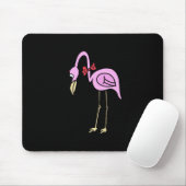 Retro Fünfzigerjahre traurige Flamigo Mousepad (Mit Mouse)