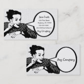 Retro Fünfzigerjahre Zeigefrau Visitenkarte (Vorne/Hinten)