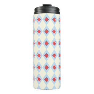 Retro Funhaus Zirkus Star Diamant Thermosbecher