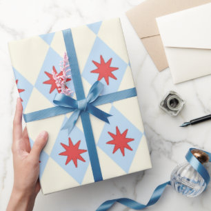 Retro Funhaus Zirkus Stern Diamant Geschenkpapier