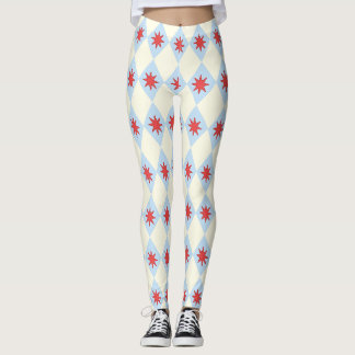 Retro Funhaus Zirkus Stern Diamant Leggings