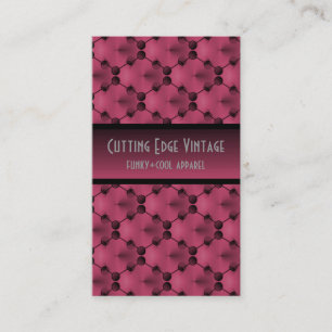 Retro Funk Circles Business Card, Magenta Visitenkarte