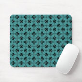 Retro Funk Geometric Mousepad, Aquamarin Mousepad (Mit Mouse)