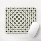 Retro Funk Geometric Mousepad, Black and Ivory Mousepad (Mit Mouse)