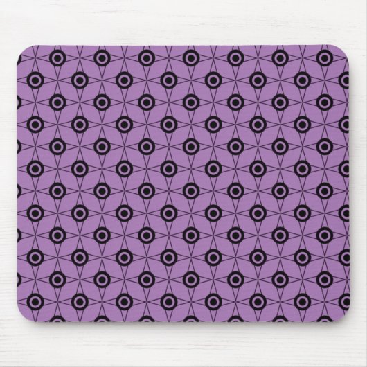 Retro Funk Geometric Mousepad, Lavendel Mousepad (Vorne)