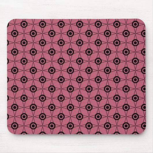Retro Funk Geometric Mousepad, rosa Mousepad (Vorne)