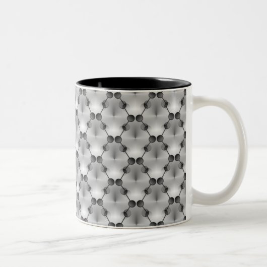 Retro Funk Kreise Tasse, Silber Zweifarbige Tasse (Rechts)