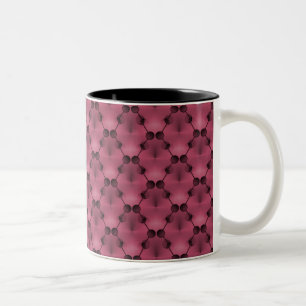 Retro-Funk Kreise Tasse, tief rosa Zweifarbige Tasse