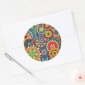 Retro-Funk-Spaß Runder Aufkleber (Umschlag)