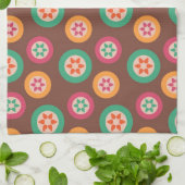 Retro Funky 70er Muster Geschirrtuch (Gefaltet)