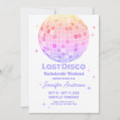 Retro Funky 70er Pink Disco Einladung (Vorderseite)