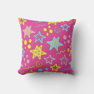 Retro funky Cartoon Pop Art Sterne Memphis 80er Kissen
