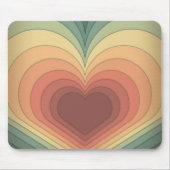 Retro Funky Colorful Heart Mousepad (Vorne)