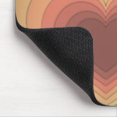 Retro Funky Colorful Heart Mousepad (Ecke)