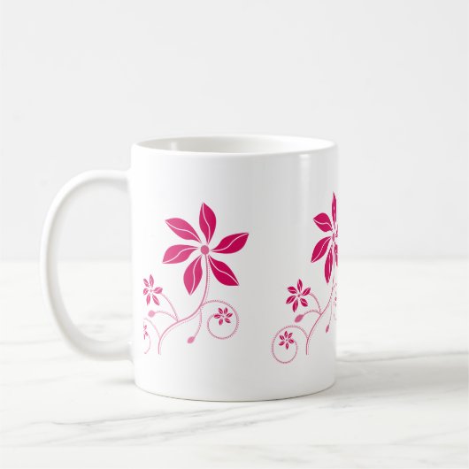 Retro - Funky Flower Beverage-Tasse Kaffeetasse (Links)
