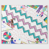 Retro Funky Geschenkpapier (Flach)