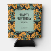 Retro Funky Groovy Daisy Birthday Can Cooler Dosenkühler (Vorderseite)