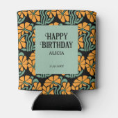 Retro Funky Groovy Daisy Birthday Can Cooler Dosenkühler (Rückseite)