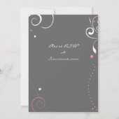 Retro Funky Hot Pink 16 . Geburtstag 16 Einladung (Rückseite)