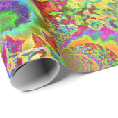 Retro Funky lustige, farbenfrohe Sonnenblumenmaler Geschenkpapier (Rolleneckpunkt)