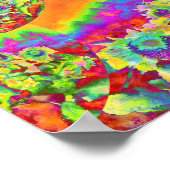 Retro Funky lustige, farbenfrohe Sonnenblumenmaler Poster (Ecke)