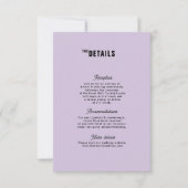 Retro Funky Modern Wedding Enclosure card RSVP Karte (Vorderseite)